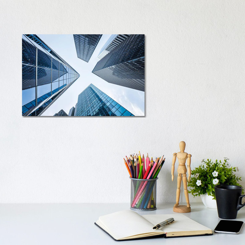 Office Buildings Near Wall Street by Jan Becke - Wrapped Canvas Print, 20.32 cm H x 30.48 cm W