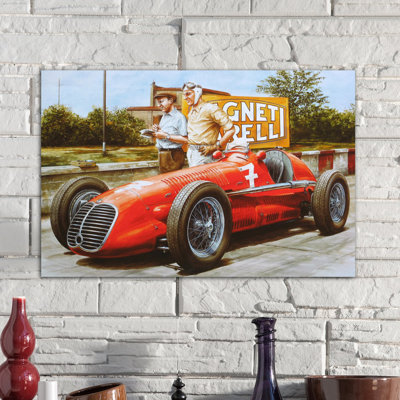 «Red Masarati» par Lyall, reproduction d'art rétro sur toile