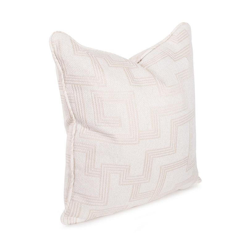 Coussin intérieur / extérieur Syros Fog, H 24 po x l 24 po, Naturel, Carré