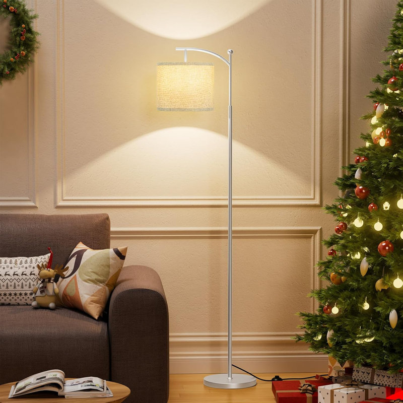 Lampe sur pied réglable avec 3 températures de couleur, abat-jour rotatif et interrupteur à pédale pour le salon, la chambre à coucher, le bureau ou la salle de classe