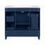 Meuble-lavabo avec lavabo en céramique, tablettes réglables et 3 tiroirs-320437262-320437263