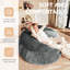Fauteuil à billes rembourré en mousse à mémoire de forme de 5 pi, doux et portable, pour étude de dortoir universitaire, fauteuil gris foncé avec housse en flanelle, compact, pliable, petits espaces de vie,