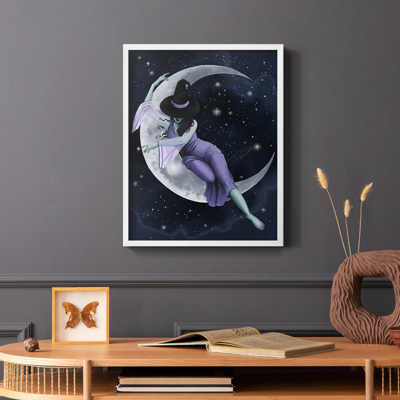 Star Sorceress II, reproduction encadrée - bois massif, Cadre simple blanc, H 28 po x l 22 po
