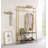 Pahor Gold & Black Finish Hall Tree