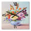 Nature morte avec des asters sur des fleurs blanches dans un vase - Horloge murale traditionnelle-1244083431