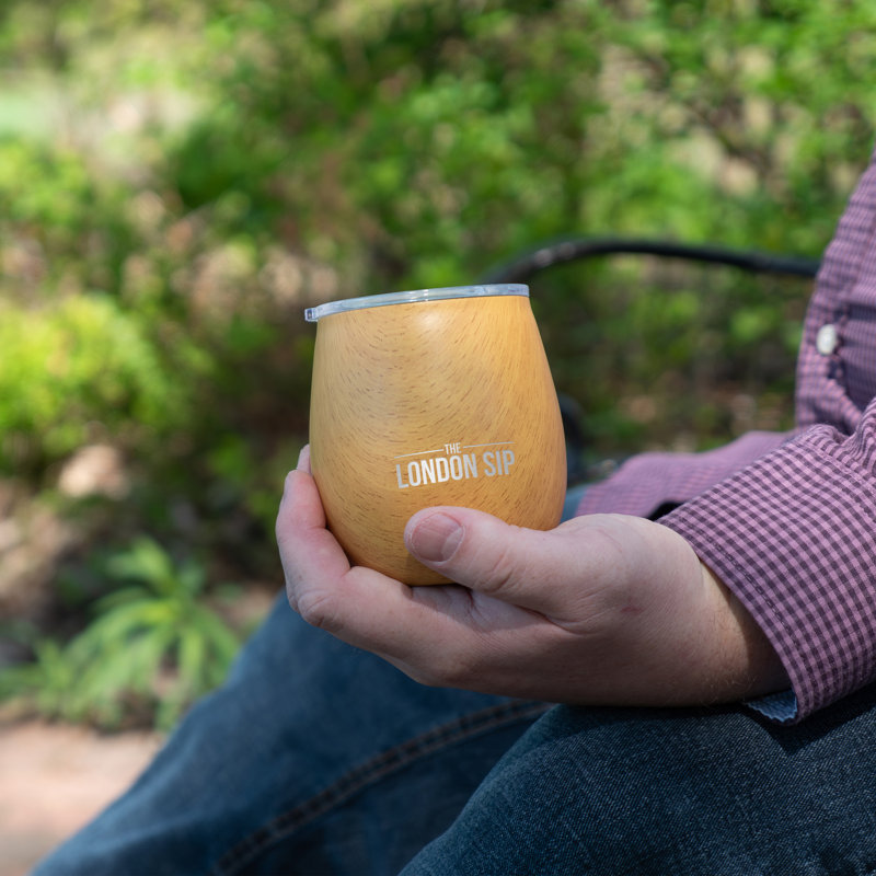 Ensemble de 8 oz London Sip Yerba Mate Cup, bois de ronce clair