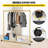 Zanas 59.1'' Rolling Industrial Pipe Clothing Rack
