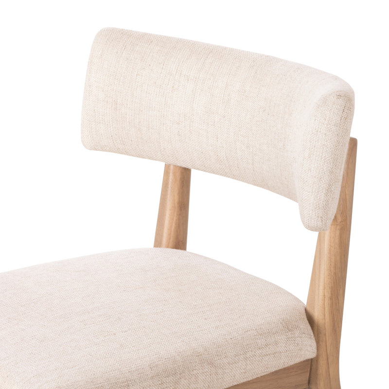 Cardell Fabric Side Chair in Alcala Nickel, Natural, Polyester Blend Beige