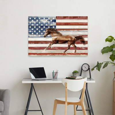Art cheval américain rustique contemporain