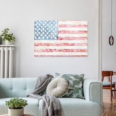 4Th Of July Contemporary Wall Art Print 1 Piece Wrapped Canvas Wall Art