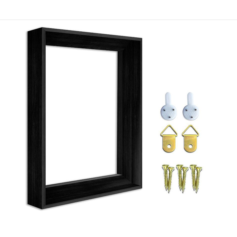 Bricolage, cadres flottants en toile pour peintures sur toile, cadre photo profond de 1,25 po, cadre flottant pour impressions sur toile, cadre flottant en toile, cadres flottants pour toiles finies brun foncé 16 po x 20 po