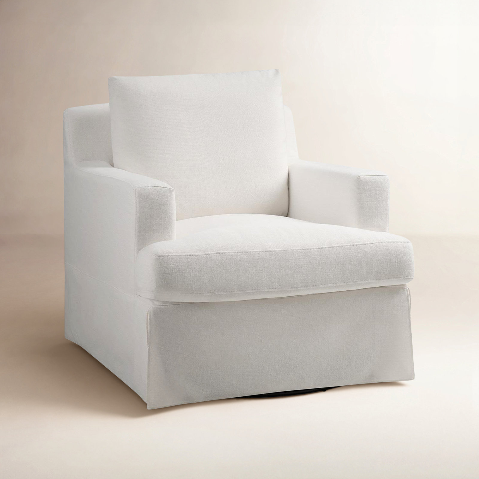Lucie Swivel Armchair, White