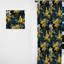 Motif de plantes tropicales jaunes et noires - Rideau floral - Velours obscurcissant - 1 panneau-107590579
