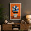 Geometric Daisy Bloom Mid-Century 1 Piece Wrapped Canvas Wall Art-1327618322-1327618326