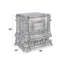 Table de chevet Valkyrie, finition platine antique