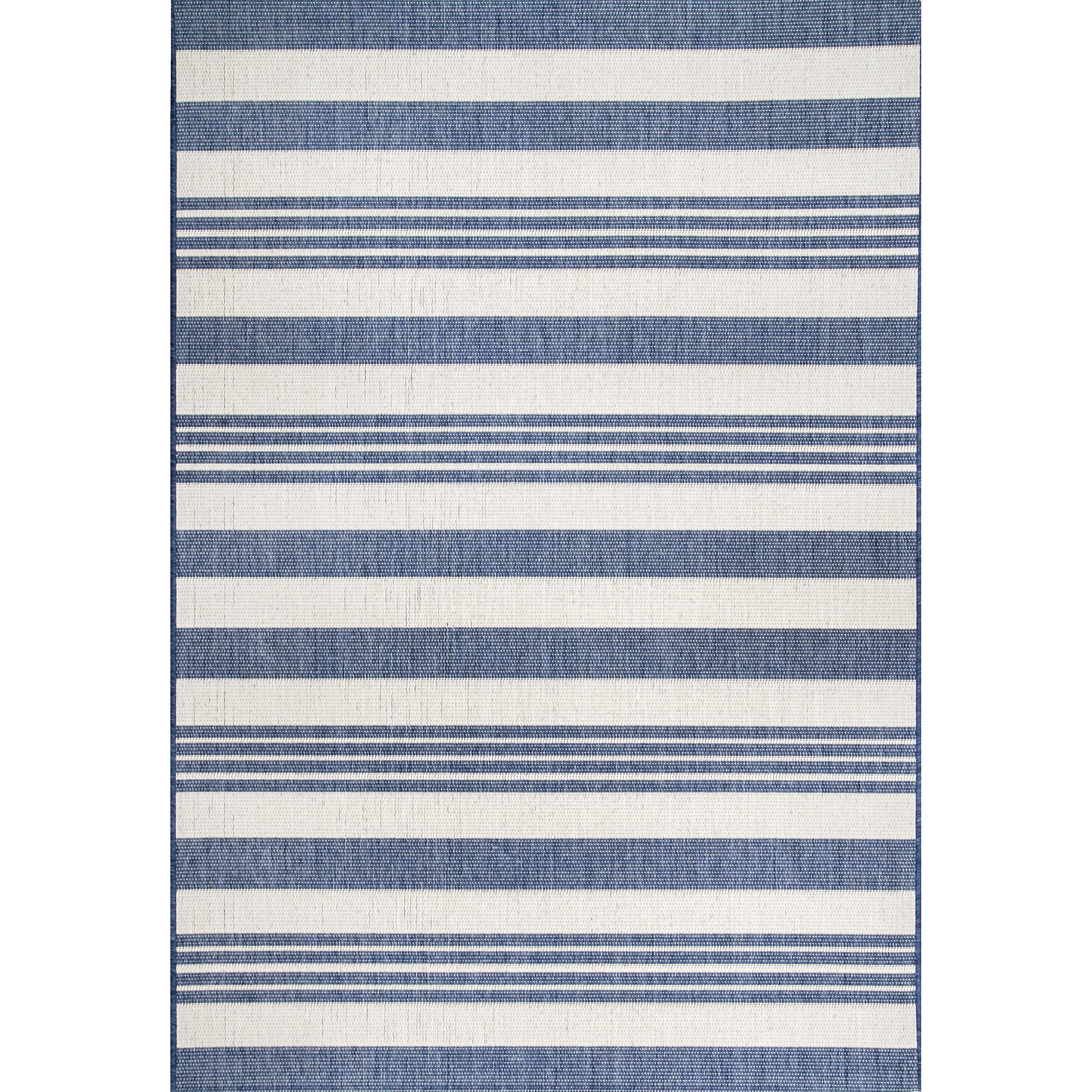 Soraya Power Loom Striped Blue Indoor/Outdoor Patio Rug