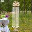 2 pots de fleurs de H 46 po, grands grands vases dorés pour les centres de table