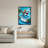 Fox Riding Shark In Bathtub Canvas Wrapped Wall Art Oil Painting Print Set Of 1-1004247539