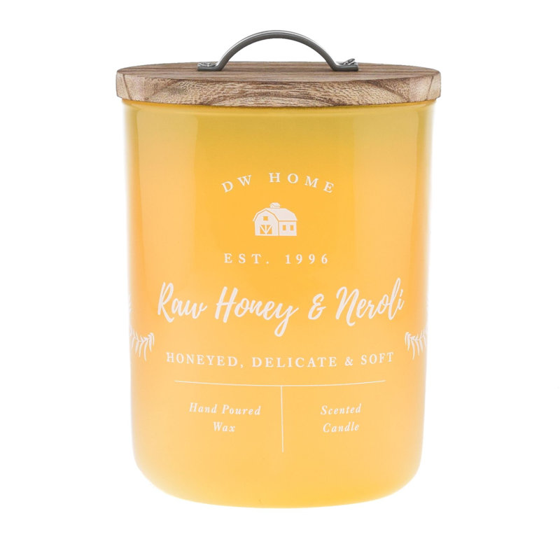 Bougie crue parfumée miel et néroli brut, Pot 15 oz.