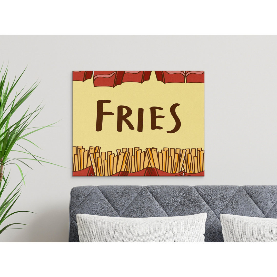 Fun French Fries Foodie Canvas Print