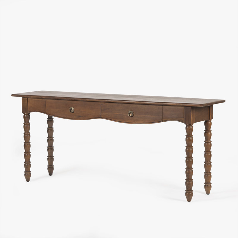 Console à deux tiroirs Isabel, Brown, H 30,25 po x l 17,8 po x P 72 po