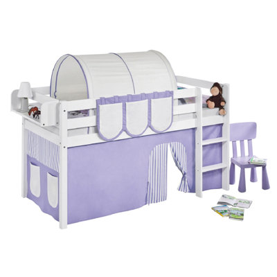Basic Mid Sleeper Bed with Curtain