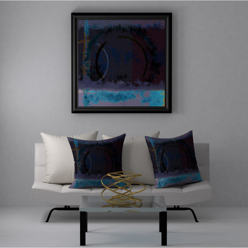 Abstract Reversible Throw Pillow, 18" x 18"