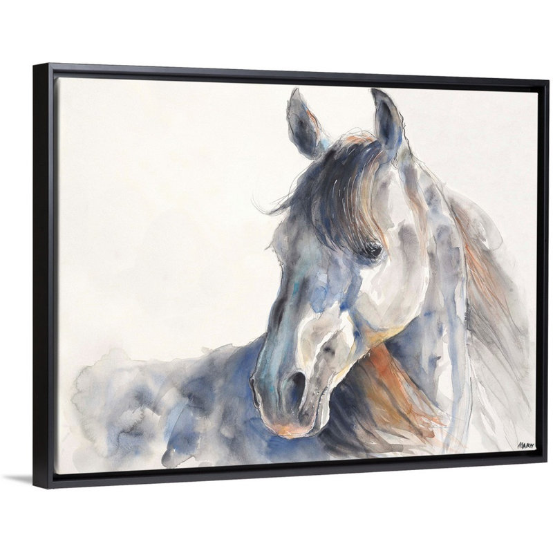 «Look back» par Patti Mann - reproduction d'art sur toile, Reproduction avec cadre flottant, H 32 po x l 42 po, Noir