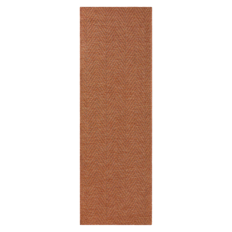 Tapis rouille texturé uni Tax, Rectangle 2 pi 5,5 po x 5 pi 10,9 po
