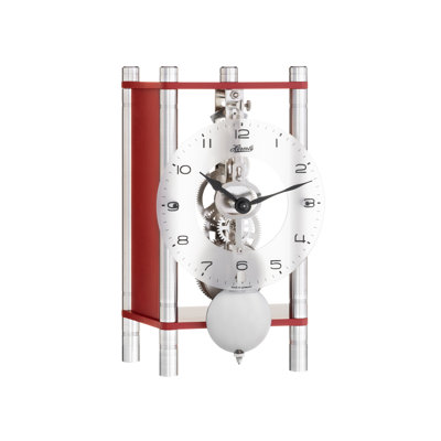 Beech Manufactured Wood Mechanical Tabletop Clock