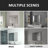 1.3" Thick Rectangle Metal Framed Bathroom Vanity Mirror, Decorative Mirror Wall Mirror with Tempered Glass-2079370085-2079370089