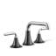 Tone Widespread Bathroom Sink Faucet, Three-Hole Bathroom Faucet with Clicker Drain, 1.2 GPM-1866986259
