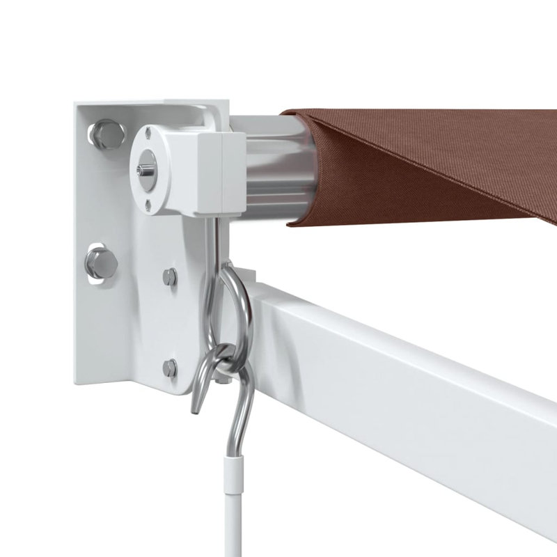 Brayden Studio Retractable Patio Awning, 400 cm W x 300 cm D, Brown