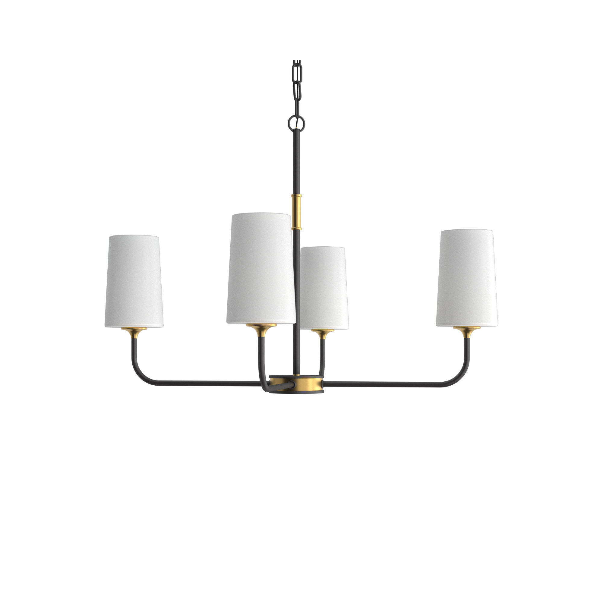 4 - Light Metal Dimmable Chandelier, 96.5" H x 29" W x 29" D