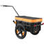 Remorque cargo pour vélo 40 kg (88 lb) 2 en 1, chariot robuste avec housse imperméable, roues de 40 cm (16 po), réflecteurs, cadre en acier au carbone, compatible avec les roues de vélo de 56 à 71 cm (22 à 28 po), pour le transport de marchandises