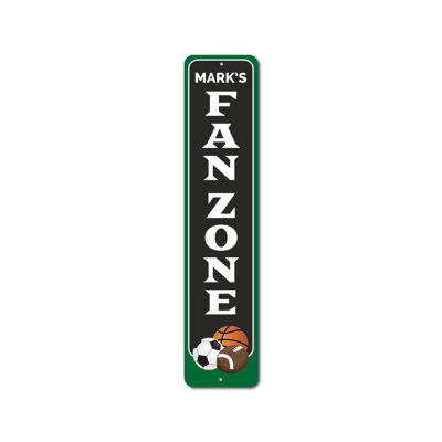 Fan Zone Vertical Custom Aluminum Sign