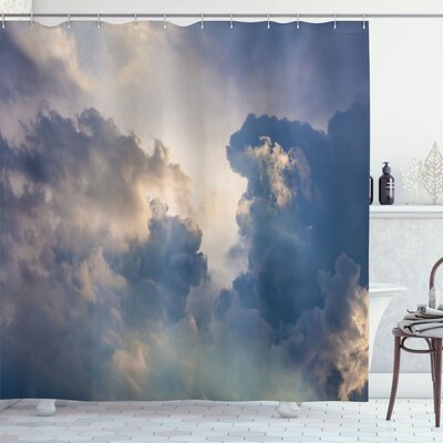 Nature Rain Storm Clouds Sky Shower Curtain Set -  Ambesonne, sc_16577_long