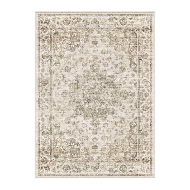 Girven Oriental Brown Area Rug, Rectangle 7'9" x 9'9"