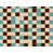 Brun / damier turquoise