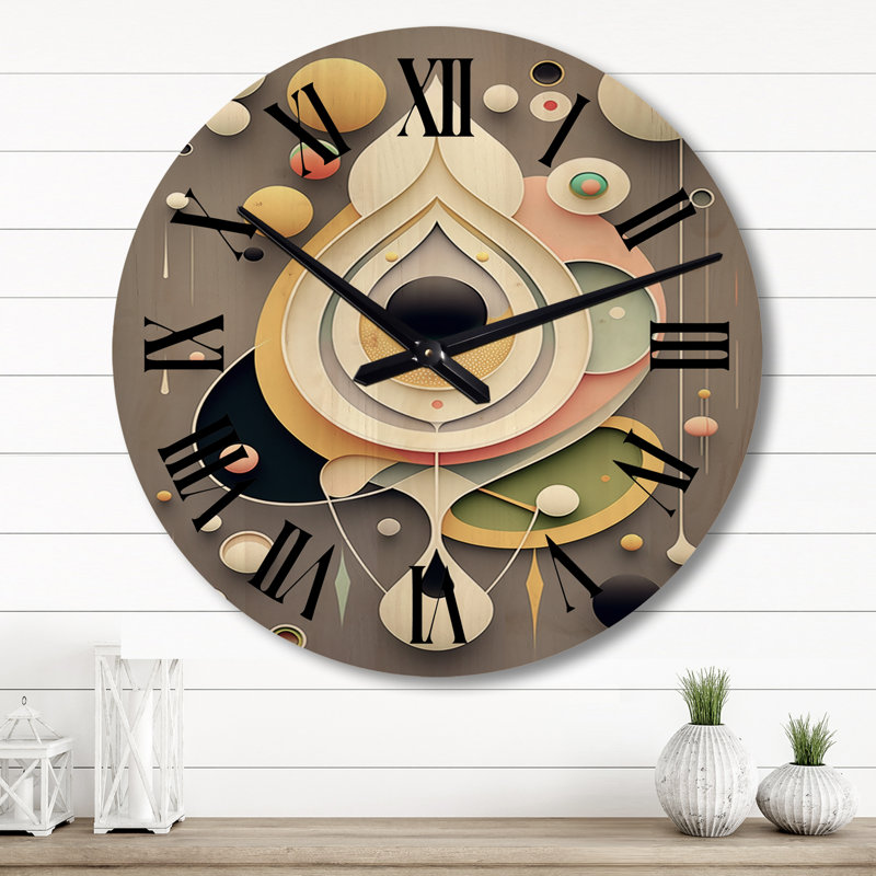 Horloge murale géométrique rétro, Grand