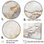 «Beige and Gold Stone Geode Scenery Minimalisme I», reproduction d'art sur toile-97025005-97024998