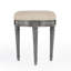 Tabouret de coiffeuse rond en bois massif et tapissier de 18,5 po de hauteur Anicka-116467474-23608846