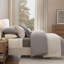 Ensemble d'édredon en sergé rustique tissé classique 3 pièces Chenille-115188570-88864239
