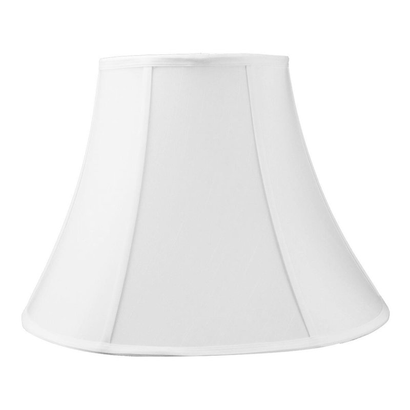 Abat-jour tambour en lin H 10 po x l 17 po (Uno), Blanc, 11" H x 16" W x 13" D
