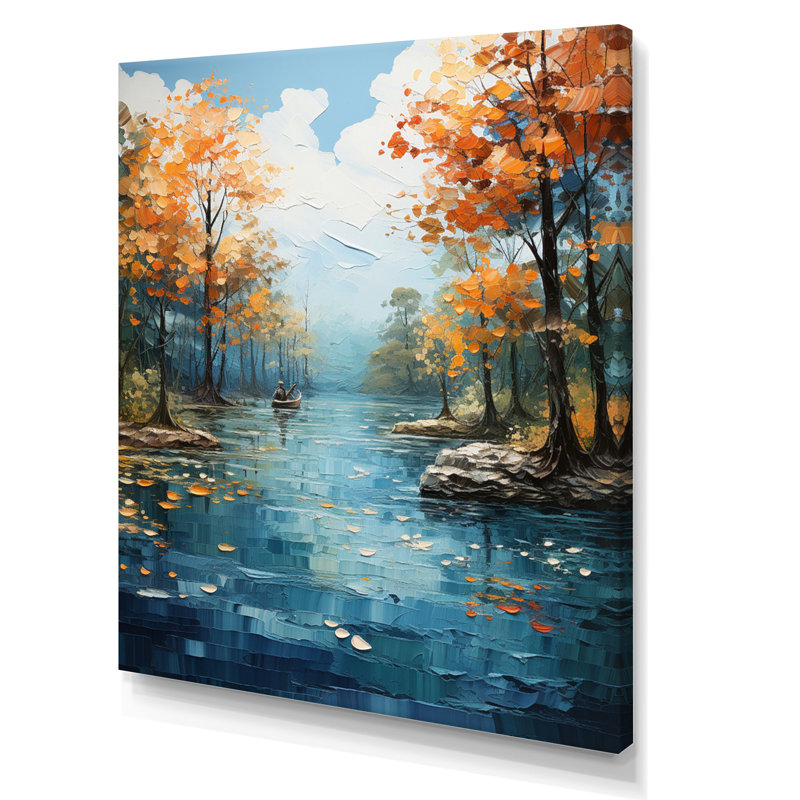 «Grovelle Orange River Sapphire Serenity - Lake», reproduction d'art sur toile, H 32 po x l 16 po x P 1 po, Toile tendue