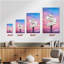 Art mural sur toile avec panneau et nom personnalisé - nom du ciel coucher de soleil romantique, Weddin-1098520643-1098520653-1098520652