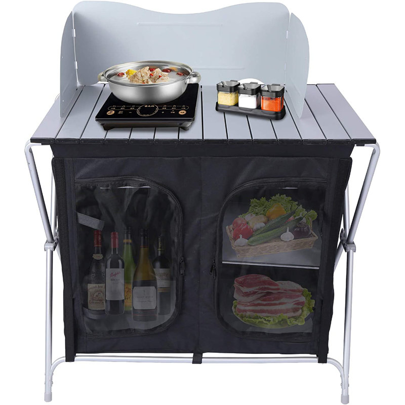 Miyisha Rectangular Yes Outdoor Camping Table , 32 " W 20 " D