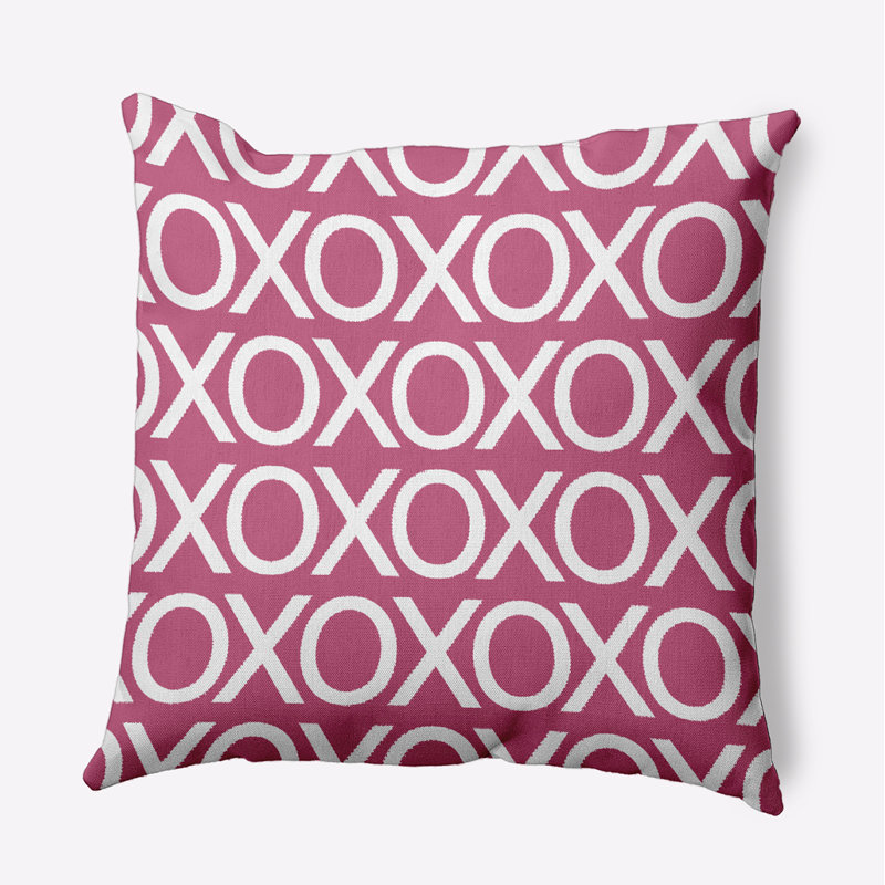Coussin d'extérieur carré, Rose, 16 po x 16 po