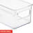 Sorbus 2 Pack Narrow Stackable Clear Storage Bins with Handles