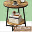Table d'appoint moderne, table de bout rustique, table basse ronde
